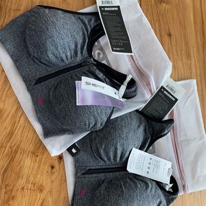 2x SheFit Real Support Seamless bras grey black